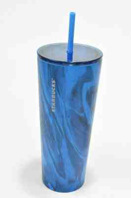 Starbucks Stainless Steel Blue Tumbler, 24 oz Cold Coffee Cup Venti, Summer 2018 - Sold on eBay Jun, 12th 2019 for $24.99