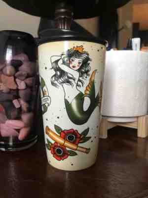 Starbucks Mermaid Siren Tattoo Ceramic Travel Mug Tumbler 12 oz 2015 Double Wall - Sold on eBay Jun, 12th 2019 for $58.00