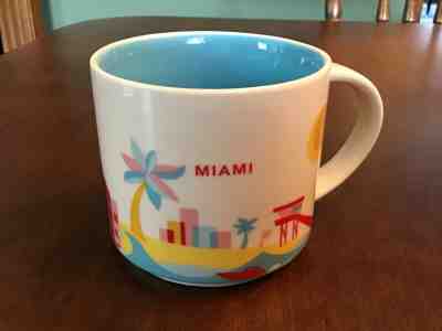 YOU ARE HERE Starbucks Mug Miami Florida 14 OZ YAH Collection  - Sold on eBay Jun, 12th 2019 for $16.95