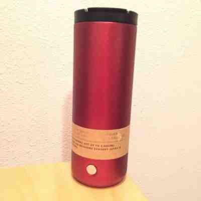 STARBUCKS Coffee 2018 Red Glitter Stainless Steel 16 OZ Travel Mug Tumbler - Sold on eBay Jun, 12th 2019 for $35.00