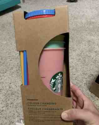 Starbucks 2019 Reusable Color Changing Cups 5 pack- Brand New In Box - Sold on eBay Jun, 12th 2019 for $59.00