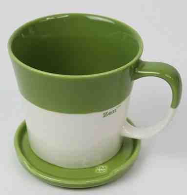 2010 Starbucks TAZO ZEN Coffee MUG WITH LID/COASTER Tea Cup New Bone China Green - Sold on eBay Jun, 12th 2019 for $17.99