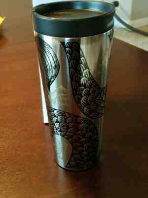 STARBUCKS 2016 Stainless Steel MERMAID CROWN TAIL TRAVEL TUMBLER NEW in box 16oz - Sold on eBay Jun, 12th 2019 for $35.00