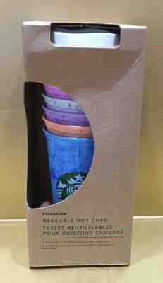 NEW Starbucks 2019 HOT Cups 6 Cups With 6 Lids-Reusable - Sold on eBay Jun, 12th 2019 for $22.00