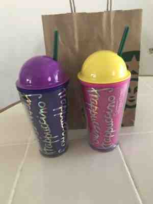 Bundle 2 Pieces Starbucks -Frappuccino Cold Cup Brand New With Bag - Sold on eBay Jun, 12th 2019 for $39.98