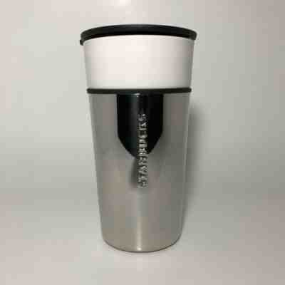 Starbucks 2015 Chrome Travel Double Wall Ceramic & Steel Tumbler 12 oz. - Sold on eBay Jun, 12th 2019 for $15.00