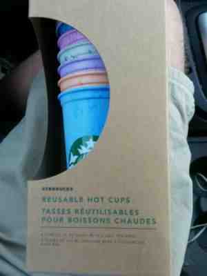 Starbucks Marble Reusable Hot Cups 6 Variety Colors Drink Cup New - Sold on eBay Jun, 12th 2019 for $19.99