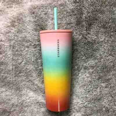 Starbucks Cup Rainbow Stainless Steel Tumbler Summer 2019 Venti 24 Oz NEW - Sold on eBay Jun, 12th 2019 for $49.99
