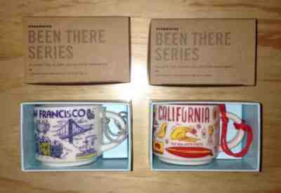 Starbucks Been There 2018 San Francisco & California Mini Mug Cup Ornament Set - Sold on eBay Jun, 12th 2019 for $24.95