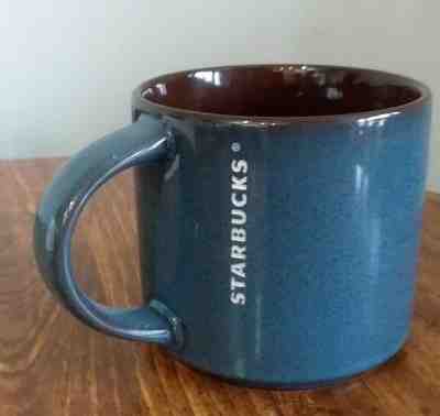 Starbucks 2014 Mug Blue Brown Artisan Glazed Stackable 14 oz.  - Sold on eBay Jun, 11th 2019 for $20.00
