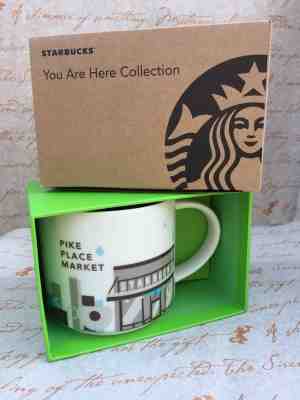 First Starbucks Pike Place "You Are Here" Ceramic Coffee Mug Seattle WA 14oz YAH - Sold on eBay Jun, 11th 2019 for $16.95