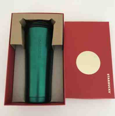 Starbucks 2011 Stainless Steel Green Tumbler 16 fl Oz NEW IN ORIGINAL BOX - Sold on eBay Jun, 11th 2019 for $34.95