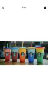 Starbucks Color Changing Cups Reusable 5-Pack Brand New - Sold on eBay Jun, 11th 2019 for $65.00