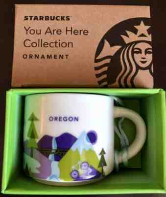 Starbucks Ornament Mug from Oregon YAH You Are Here 2oz Espresso cup Demitasse - Sold on eBay Jun, 11th 2019 for $19.95