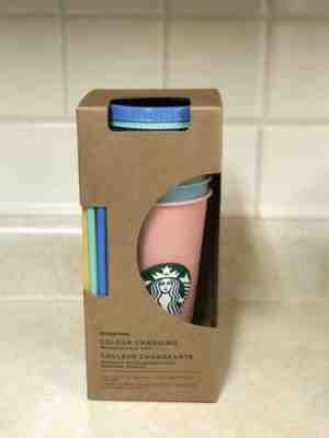 Starbucks COLOR CHANGING Cold Cups - NEW Full SET of 5 Venti Cups Lids Straws - Sold on eBay Jun, 11th 2019 for $62.77