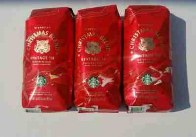 Starbucks 3 Christmas Blend Vintage 2018 Aged Sumatra Whole Bean 1 Pound Dark - Sold on eBay Jun, 11th 2019 for $47.99