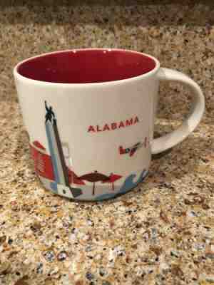 2014 Starbucks Alabama Collector Series You Are Here Mug 14 Oz State Landmarks  - Sold on eBay Jun, 11th 2019 for $17.90