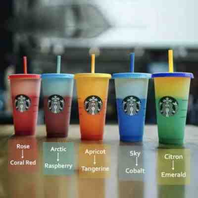 Starbucks Color Changing Cups Limited Edition / 1 Artic Color Cup With Artic Lid - Sold on eBay Jun, 11th 2019 for $26.99