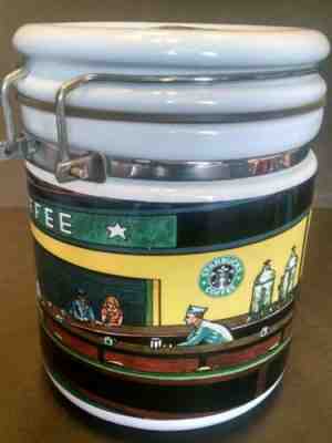 STARBUCKS Ceramic Coffee Canister NightHawks Cafe Chaleur Burrows E. Hopper - Sold on eBay Jun, 11th 2019 for $19.99