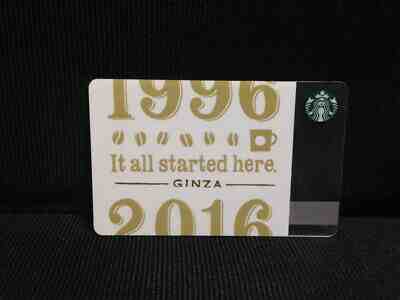 Rare!! Starbucks Japan Card  "GINZA 20th Anniversary" limited edition - Sold on eBay Jun, 11th 2019 for $69.99