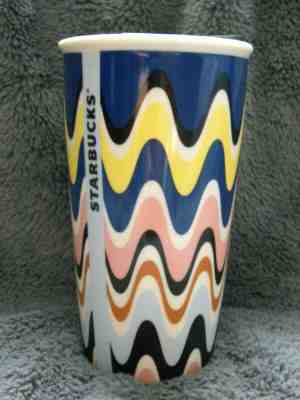 Starbucks Lidded Travel Hot Cold Coffee Cup Mug Tumbler Ceramic Blue  - Sold on eBay Jun, 10th 2019 for $16.12