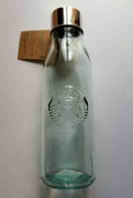 Starbucks 20oz Recycled Glass Water Bottle Stainless Steel Lid Made In Spain - Sold on eBay Jun, 10th 2019 for $24.00