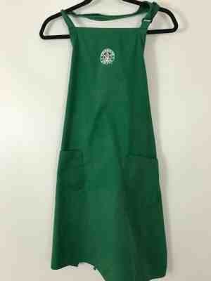 STARBUCKS -GREEN BARISTA APRON ~ 2 POCKETS ~ UNIFORM COFFEE EMPLOYEE ~ PATCH - Sold on eBay Jun, 10th 2019 for $19.99