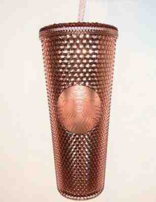 NEW Starbucks Venti Tumbler Summer 2019 IRIDESCENT JEWELED 24oz Rose Gold Pink - Sold on eBay Jun, 10th 2019 for $23.99