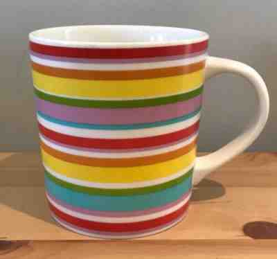 Starbucks Barista Coffee & Tea Mug Rainbow Stripes 2004 ?? Red Green Blue Yellow - Sold on eBay Jun, 10th 2019 for $21.95