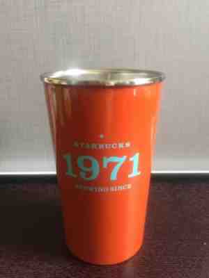 Starbucks UK Orange Stainless Mug / Cup w/ Star & Brewing Since 1971 -No Card - Sold on eBay Jun, 10th 2019 for $39.00