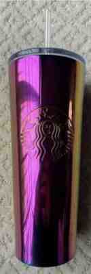 New Starbucks 2019 Summer Rainbow Iridescent Metallic Stainless Tumbler Cup 24oz - Sold on eBay Jun, 10th 2019 for $33.00