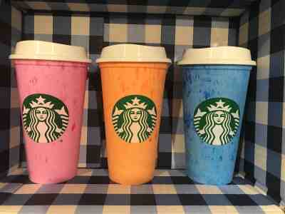 STARBUCKS SUMMER REUSABLE COLOR MARBLE HOT CUPS 6 PACK FREE SHIPPING HARD 2 FIND - Sold on eBay Jun, 10th 2019 for $34.95