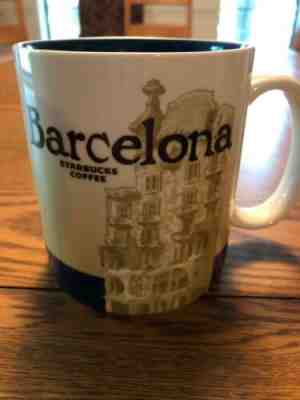 Starbucks Barcelona Coffee Mug Cup City Collector Series 2016 Blue 16oz EUC - Sold on eBay Jun, 10th 2019 for $24.50