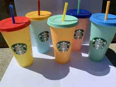 Starbucks color-changing reusable cold cups - Sold on eBay Jun, 10th 2019 for $60.00