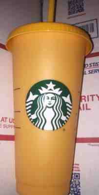 Starbucks Color Changing 1 Single Cold Cup 24oz Venti Apricot Tumbler HTF Orange - Sold on eBay Jun, 10th 2019 for $19.99
