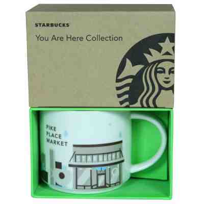 Starbucks Mug Pike Place Market "You are here" 14 oz. - Brand New in Box - Sold on eBay Jun, 10th 2019 for $23.99