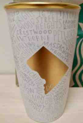 Starbucks Washington DC Special Edition Double Wall Ceramic Mug 12oz Gold Rim - Sold on eBay Jun, 10th 2019 for $39.99