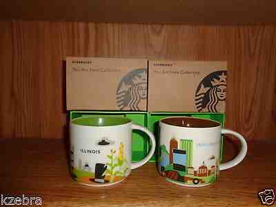 ILLINOIS / INDIANAPOLIS   STARBUCKS YAH 14 OZ MUGS (2), NEW IN BOX - Sold on eBay Jun, 10th 2019 for $53.99