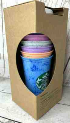 Starbucks Reusable hot cup collection pack of 6 W/Lids marble summer 2019 - Sold on eBay Jun, 10th 2019 for $20.00