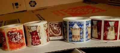 5 Different Rare Retired Starbucks Rolls / Stamps - Original Backing. 250 total. - Sold on eBay Jun, 10th 2019 for $22.50