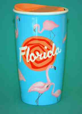 NEW 2015 Starbucks Florida Pink Flamingo Ceramic Travel Collectors Coffee Mug  - Sold on eBay Jun, 10th 2019 for $19.95