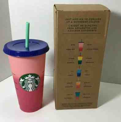 Starbucks COLOR CHANGING 1 SINGLE Cold Cup 24oz Rose Coral Red Rare Limited - Sold on eBay Jun, 9th 2019 for $21.00