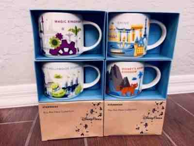 Disney Parks & Starbucks - You Are Here Mugs - Walt Disney World - Set of 4 - Sold on eBay Jun, 9th 2019 for $71.00