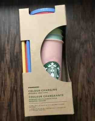NEW! Starbucks Color Changing Cup Collection with Lids and Straws 24oz - Sold on eBay Jun, 9th 2019 for $61.00