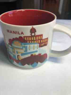 Starbucks You Are Here collection Manila Coffee Mug Cup Red Interior - Sold on eBay Jun, 9th 2019 for $20.51