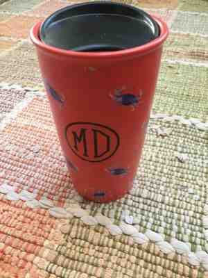 Starbucks Limited Edition Orange Ceramic Maryland Blue Crab Mug Traveler MD - Sold on eBay Jun, 9th 2019 for $31.00
