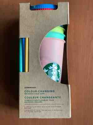 NEW Starbucks Color Changing Reusable Cold Cups (5 Cups/ 5 Lids/ 5 Straws) - Sold on eBay Jun, 9th 2019 for $75.00