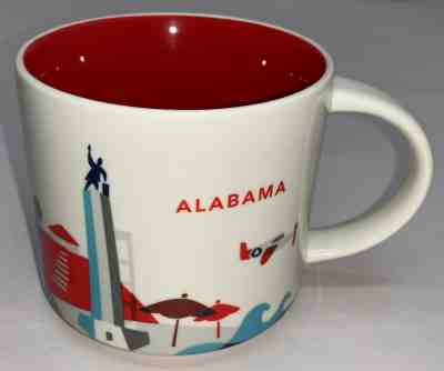 Starbucks Alabama Ceramic Coffee Mug 2015 You Are Here Collection 16 oz. - Sold on eBay Jun, 9th 2019 for $21.99