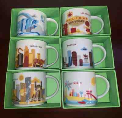 Starbucks You Are Here Coffee Mugs Lot Of 6 Brand New In Original Boxes Retired - Sold on eBay Jun, 9th 2019 for $80.00