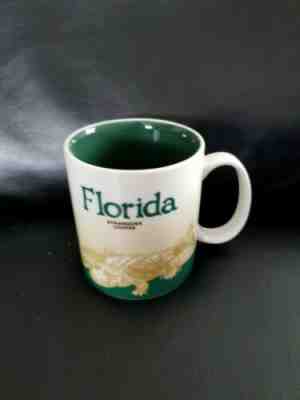 2009 CERAMIC STARBUCKS COFFEE COLLECTOR SERIES MUG FLORIDA ALLIGATOR - Sold on eBay Jun, 9th 2019 for $15.99